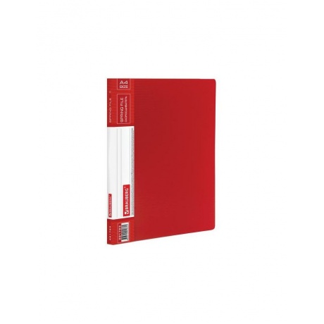 Папка с металлическим скоросшивателем и внутренним карманом BRAUBERG Contract, красная, до 100 л., 0,7 мм, 221783, (10 шт.) - фото 1