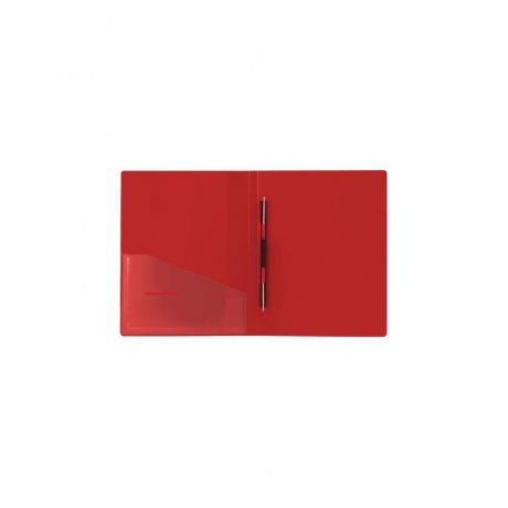 Папка с металлическим скоросшивателем и внутренним карманом BRAUBERG Contract, красная, до 100 л., 0,7 мм, 221783, (10 шт.) - фото 3