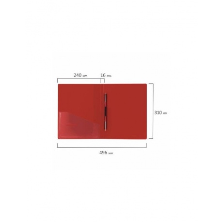 Папка с металлическим скоросшивателем и внутренним карманом BRAUBERG Contract, красная, до 100 л., 0,7 мм, 221783, (10 шт.) - фото 9
