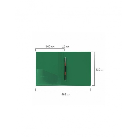 Папка с металлическим скоросшивателем и внутренним карманом BRAUBERG Contract, зеленая, до 100 л., 0,7 мм, 221784, (10 шт.) - фото 9