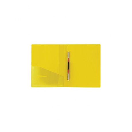 Папка с металлическим скоросшивателем и внутренним карманом BRAUBERG Contract, желтая, до 100 л., 0,7 мм, 221785, (10 шт.) - фото 3
