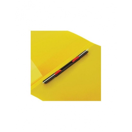 Папка с металлическим скоросшивателем и внутренним карманом BRAUBERG Contract, желтая, до 100 л., 0,7 мм, 221785, (10 шт.) - фото 5