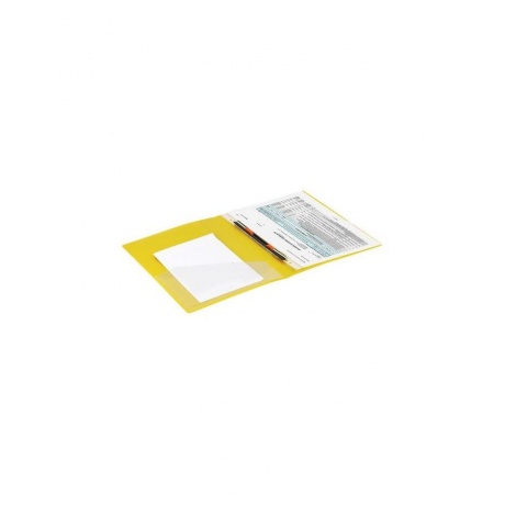 Папка с металлическим скоросшивателем и внутренним карманом BRAUBERG Contract, желтая, до 100 л., 0,7 мм, 221785, (10 шт.) - фото 8