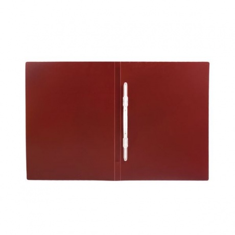Папка с пластиковым скоросшивателем BRAUBERG Office, красная, до 100 листов, 0,5 мм, 222643, (12 шт.) - фото 3