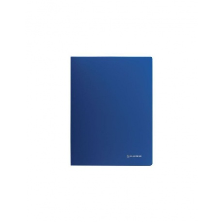 Папка с пластиковым скоросшивателем BRAUBERG Office, синяя, до 100 листов, 0,5 мм, 222644, (12 шт.) - фото 2