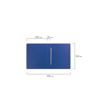 Папка с металлическим пружинным скоросшивателем BRAUBERG, картон/ПВХ, 35 мм, синяя, до 290 листов, 223187 - фото 9
