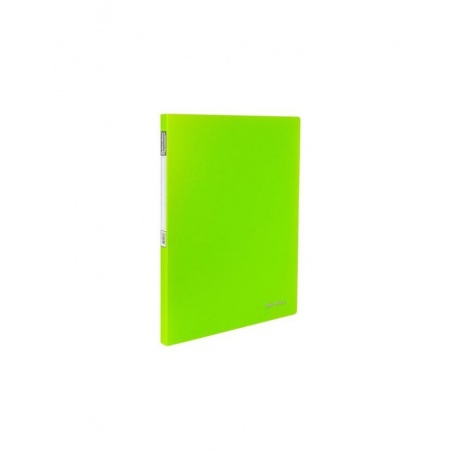 Папка с металлическим скоросшивателем и внутренним карманом BRAUBERG Neon, 16 мм, зеленая, до 100 листов, 0,7 мм, 227464, (6 шт.) - фото 1