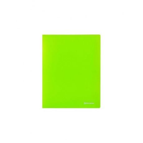 Папка с металлическим скоросшивателем и внутренним карманом BRAUBERG Neon, 16 мм, зеленая, до 100 листов, 0,7 мм, 227464, (6 шт.) - фото 2