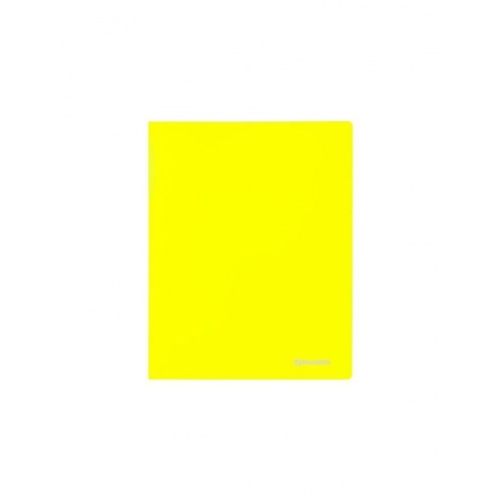 Папка с металлическим скоросшивателем и внутренним карманом BRAUBERG Neon, 16 мм, желтая, до 100 листов, 0,7 мм, 227465, (6 шт.) - фото 2