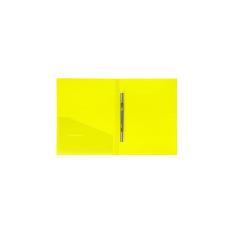 Папка с металлическим скоросшивателем и внутренним карманом BRAUBERG Neon, 16 мм, желтая, до 100 листов, 0,7 мм, 227465, (6 шт.) - фото 3