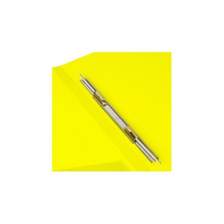 Папка с металлическим скоросшивателем и внутренним карманом BRAUBERG Neon, 16 мм, желтая, до 100 листов, 0,7 мм, 227465, (6 шт.) - фото 5