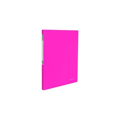 Папка с металлическим скоросшивателем и внутренним карманом BRAUBERG Neon, 16 мм, розовая, до 100 листов, 0,7 мм, 227466, (6 шт.) - фото 1