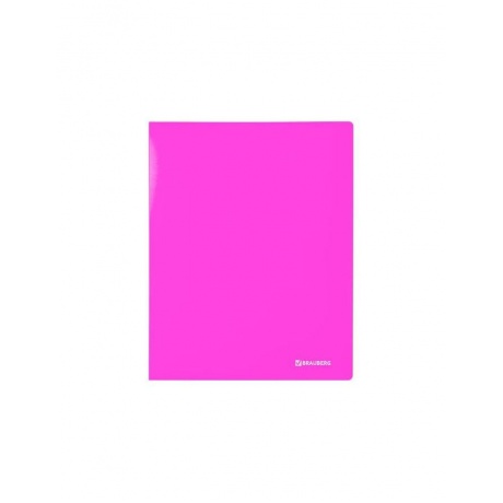 Папка с металлическим скоросшивателем и внутренним карманом BRAUBERG Neon, 16 мм, розовая, до 100 листов, 0,7 мм, 227466, (6 шт.) - фото 2