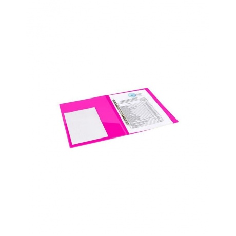 Папка с металлическим скоросшивателем и внутренним карманом BRAUBERG Neon, 16 мм, розовая, до 100 листов, 0,7 мм, 227466, (6 шт.) - фото 7