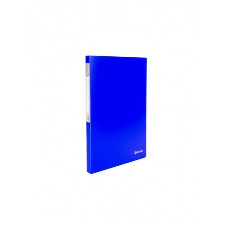 Папка с металлическим скоросшивателем и внутренним карманом BRAUBERG Neon, 16 мм, синяя, до 100 листов, 0,7 мм, 227467, (6 шт.) - фото 1