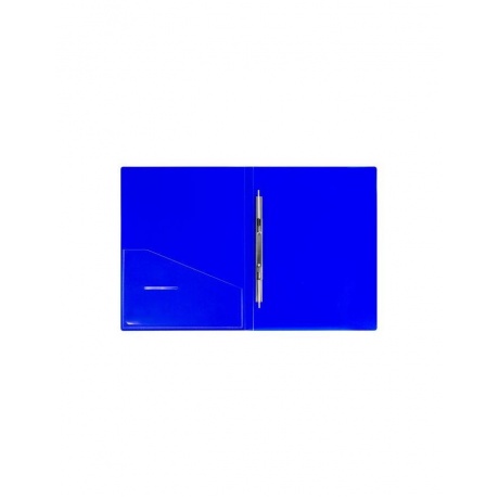 Папка с металлическим скоросшивателем и внутренним карманом BRAUBERG Neon, 16 мм, синяя, до 100 листов, 0,7 мм, 227467, (6 шт.) - фото 3