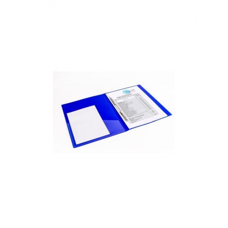 Папка с металлическим скоросшивателем и внутренним карманом BRAUBERG Neon, 16 мм, синяя, до 100 листов, 0,7 мм, 227467, (6 шт.) - фото 6