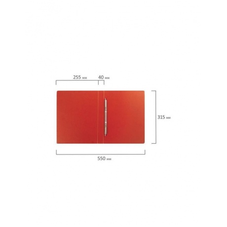 Папка с металлическим пружинным скоросшивателем BRAUBERG, картон/ПВХ, 35 мм, красная, до 290 листов - фото 9