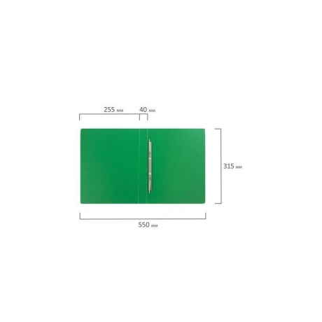 Папка с металлическим пружинным скоросшивателем BRAUBERG, картон/ПВХ, 35 мм, зеленая, до 290 листов - фото 9
