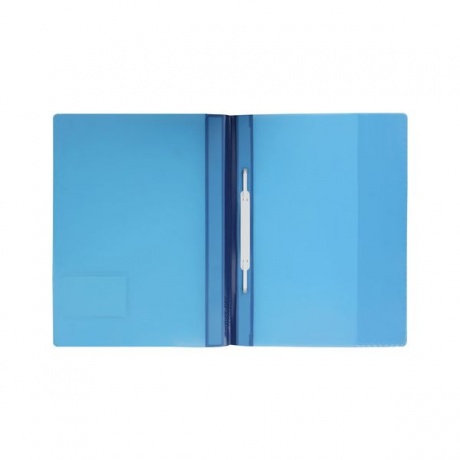Скоросшиватель пластиковый DURABLE (Германия), А4+ (310х240 мм), 280 мкм, карман для визитки, синий, 2680-06 - фото 2