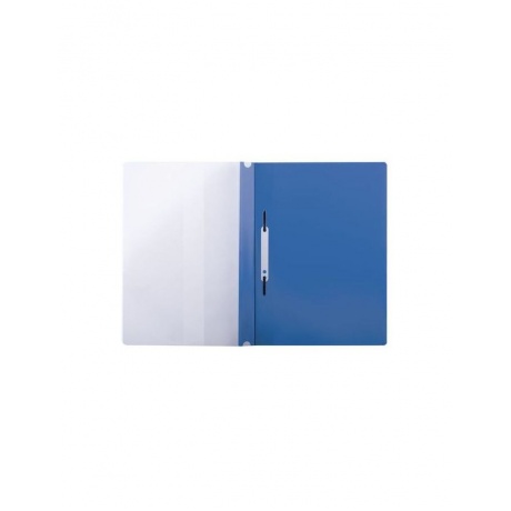 Скоросшиватель пластиковый с перфорацией BRAUBERG, А4, 140/180 мкм, синий, 226583, (40 шт.) - фото 2