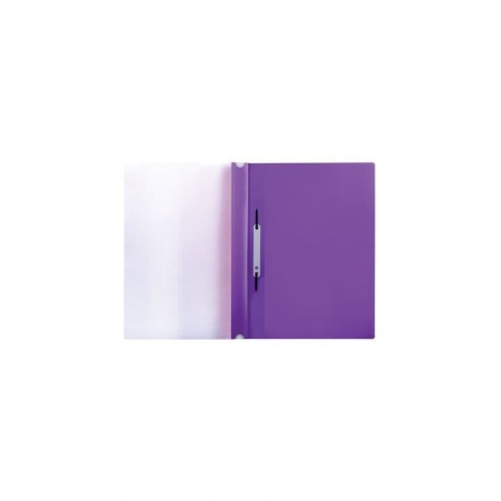 Скоросшиватель пластиковый с перфорацией BRAUBERG, А4, 140/180 мкм, фиолетовый, 226584, (40 шт.) - фото 2