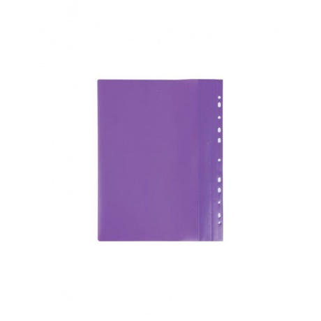 Скоросшиватель пластиковый с перфорацией BRAUBERG, А4, 140/180 мкм, фиолетовый, 226584, (40 шт.) - фото 3