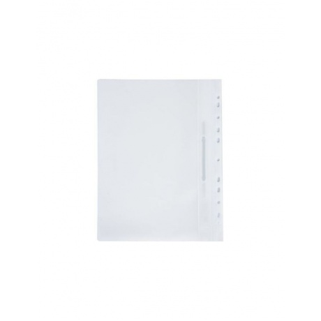 Скоросшиватель пластиковый с перфорацией BRAUBERG, А4, 140/180 мкм, белый, 226585, (40 шт.) - фото 3