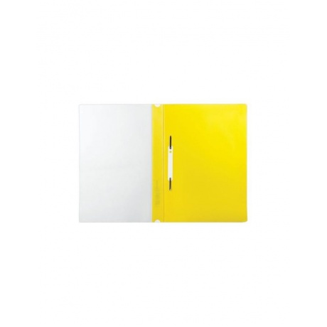 Скоросшиватель пластиковый с перфорацией BRAUBERG, А4, 140/180 мкм, желтый, 226587, (40 шт.) - фото 2