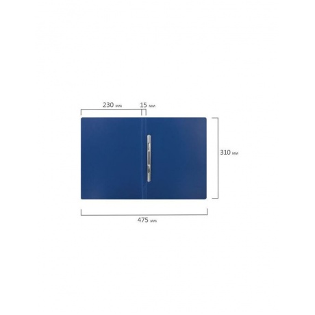 Папка с металлическим скоросшивателем STAFF, синяя, до 100 листов, 0,5 мм, 229224 (12 шт.) - фото 9
