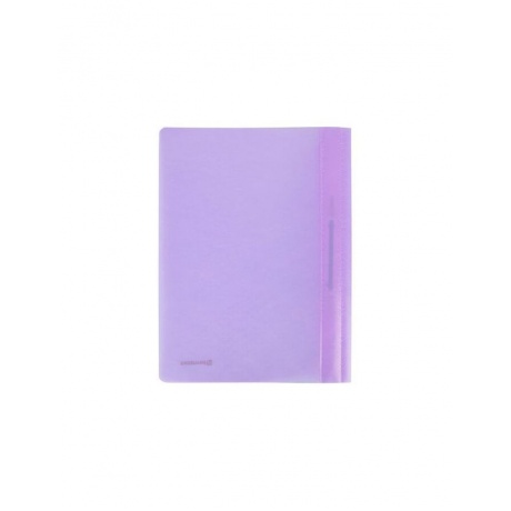 270456, Скоросшиватель пластиковый BRAUBERG Pastel А4, 130/180 мкм, цвет лиловый, 270456 - фото 2