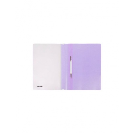 270456, Скоросшиватель пластиковый BRAUBERG Pastel А4, 130/180 мкм, цвет лиловый, 270456 - фото 4