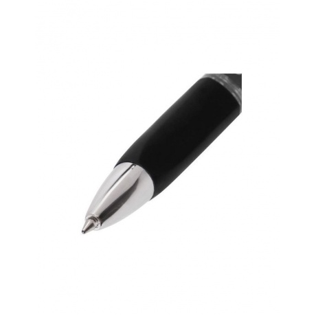 Ручка гелевая автоматическая с грипом BRAUBERG Black Jack, ЧЕРНАЯ, трехгранная, узел 0,7 мм, линия письма 0,5 мм, GPR150, (12 шт.) - фото 3