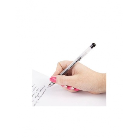 Ручка гелевая с грипом BRAUBERG Geller, ЧЕРНАЯ, игольчатый узел 0,5 мм, линия письма 0,35 мм, GP140, (24 шт.) - фото 8