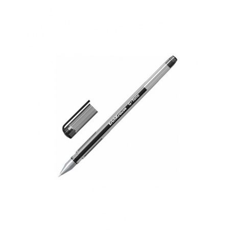 Ручка гелевая ERICH KRAUSE G-Tone, ЧЕРНАЯ, корпус тонированный черный, узел 0,5 мм, линия письма 0,4 мм, 17810, (24 шт.) - фото 1