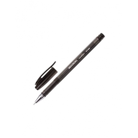 Ручка гелевая BRAUBERG Income, ЧЕРНАЯ, корпус тонированный, игольчатый узел 0,5 мм, линия письма 0,35 мм, GP161, (36 шт.) - фото 1