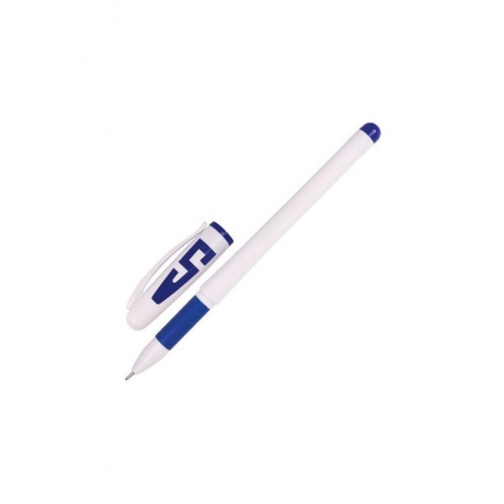 Ручка гелевая с грипом STAFF, СИНЯЯ, корпус белый, игольчатый узел 0,5 мм, линия письма 0,35 мм, GP174, (36 шт.) - фото 3