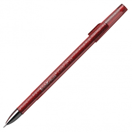 Ручка гелевая ERICH KRAUSE Gelica, КРАСНАЯ, корпус красный, игольчатый узел 0,5 мм, линия письма 0,4 мм, 45473 - фото 1