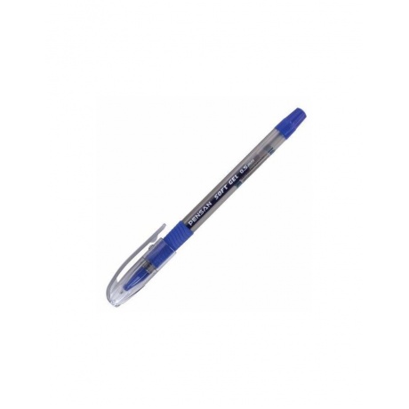 Ручка гелевая с грипом PENSAN Soft Gel Fine, СИНЯЯ, игольчатый узел 0,5 мм, линия 0,4 мм, (12 шт.)  - фото 3