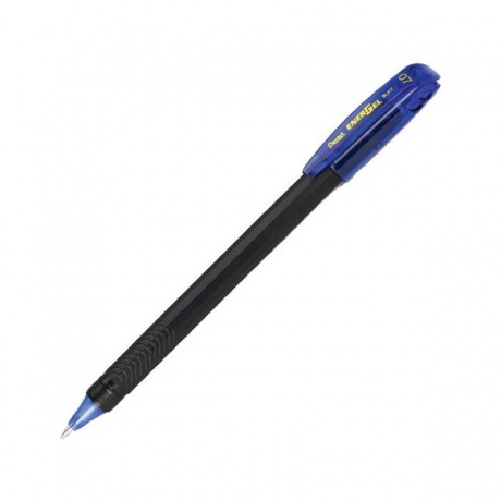 Ручка гелевая PENTEL (Япония) Energel, СИНЯЯ, корпус черный, узел 0,7мм, линия 0,35мм, (12 шт.)  - фото 2