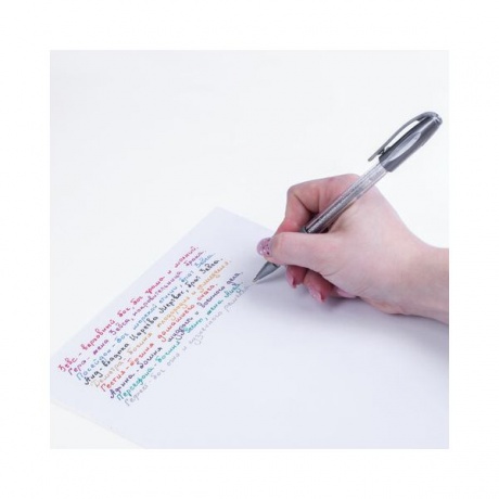 Ручка гелевая PENSAN Glitter Gel, АССОРТИ, чернила с блестками, 1 мм, линия 0,5 мм, дисплей, (60 шт.)  - фото 17
