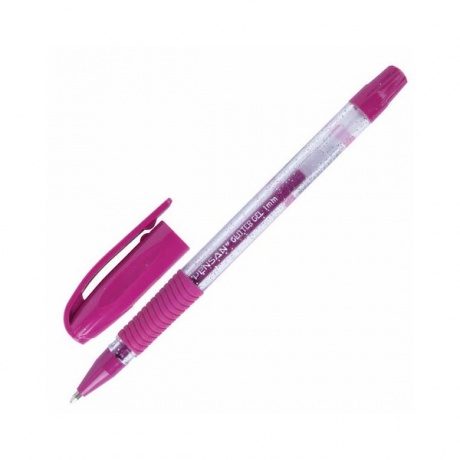Ручка гелевая PENSAN Glitter Gel, АССОРТИ, чернила с блестками, 1 мм, линия 0,5 мм, дисплей, (60 шт.)  - фото 7