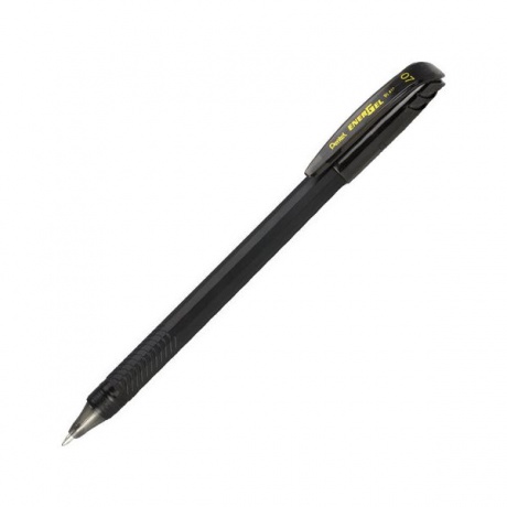 Ручка гелевая PENTEL (Япония) Energel, ЧЕРНАЯ, корпус черный, узел 0,7мм, линия 0,35мм, (12 шт.)  - фото 2