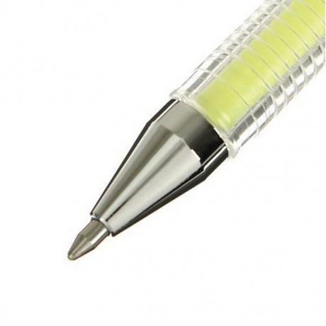 Ручка гелевая CROWN &quot;Hi-Jell Pastel&quot;, ЖЕЛТАЯ ПАСТЕЛЬ, узел 0,8 мм, линия письма 0,5 мм, HJR-500P (12 шт.) - фото 3