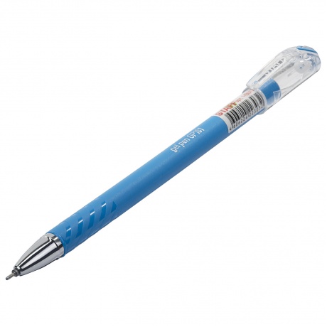 Ручка гелевая STAFF &quot;College&quot;, СИНЯЯ, корпус синий, игольчатый узел 0,6 мм, линия письма 0,3 мм, 143017 (36 шт.) - фото 5