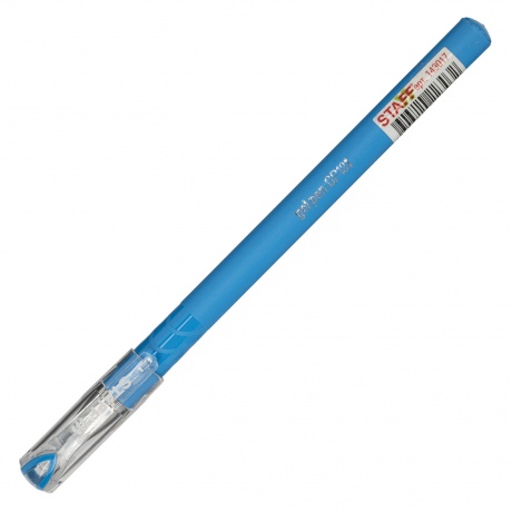 Ручка гелевая STAFF &quot;College&quot;, СИНЯЯ, корпус синий, игольчатый узел 0,6 мм, линия письма 0,3 мм, 143017 (36 шт.) - фото 6