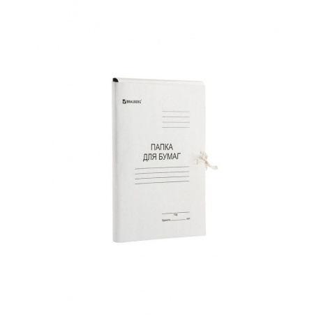 Папка для бумаг с завязками картонная мелованная BRAUBERG, 440 г/м2, до 200 листов, (100 шт.) - фото 1