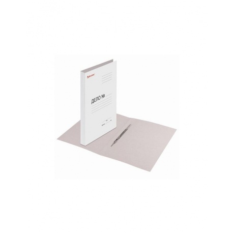 Скоросшиватель картонный мелованный BRAUBERG, гарантированная плотность 320 г/м2, белый, до 200 листов, 121512, (200 шт.) - фото 6