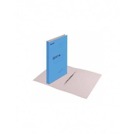 Скоросшиватель картонный мелованный BRAUBERG, гарантированная плотность 360 г/м2, синий, до 200 листов, 121518, (50 шт.) - фото 6