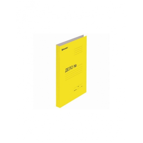 Скоросшиватель картонный мелованный BRAUBERG, гарантированная плотность 360 г/м2, желтый, до 200 листов, 121520, (50 шт.) - фото 1